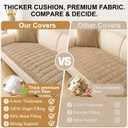 Smiry Couch Cover for Dogs Washable, Non Slip Fuzzy Pet Couch Covers for 3 Cushion Sofa Pet Friendly, Thick Soft Sofa Slipcovers Cushion Protector (Khaki, 27.6" x 70.9")
