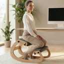 NYPOT Ergonomic Kneeling Chair with Adjustable Seats - Knee Chair for Posture Correction & Kneel Rocking Stool for Desk - Back Pain Relief for Home and Office, Supports 250 pounds  (Ash Grey)