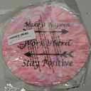 Sam Sandor - Make it Happen - Work Hard Stay Positive Pink - Round Mouse Pads, Mousepads, Mouse Mats (8L x 8W inches)