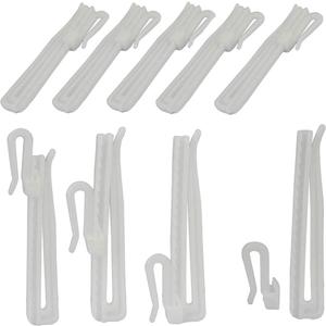 30 pcs Adjustable Curtain Hooks for Drapes Depth Pinch Pleat Locking Curtain Tape Clip Hooks Door Curtain and Shower Curtain Plastic Hooks Shower Curtain Hooks Rust Proof (85mm Adjust Hook)