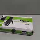Comfy Package Black Nitrile HEAVY DUTY 6 Mil. Chemical Resistance, Latex & Powder Free, Textured Fingertips Disposable Gloves
