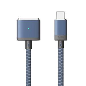 Yocxuda USBC to Magnetic 3 Cable Compatible with Magsafe Charging 140W Fast Charging, 6.6ft Braided Cable for MacBook Pro/Air M4 M3 M2 Models (2021-2025) Blue