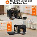 24x17x17 Extra-Large pet Carrier with Litter Box,for car Travel
for 2 Cats /1 Large cat,Kennel for Medium Dog,Long Road Trip Transport cage,portable,leakproof,zipper lock,good Visibility