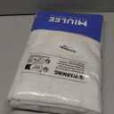 MIULEE Natural White Linen Curtains 84 Inch Long for Bedroom Living Room, Soft Thick Linen Textured Window Drapes Semi Sheer Light Filtering Rod Pocket Back Tab Neutral Farmhouse Cream Ivory 2 Panels