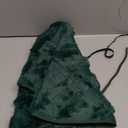 AVOIN colorlife Faux Fur Soft Plush Christmas Tree Skirt 36 Inch, Green Xmas Pine Trees Winter Holiday Mat Decoration