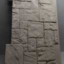Ekena Millwork 49"W x 24 1/2"H x 1 1/4"D Castle Rock Stacked Stone, StoneWall Faux Stone Siding Panel, Sandstone