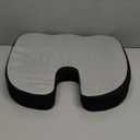 Everlasting Comfort Doctor Recommended Memory Foam Seat Cushion for Office Chairs & Car - Ergonomic Office Desk Accessories - Cushions for Tailbone Pain Relief, Sciatica (Black, Large)