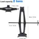 2 Set 2 Ton Scissor Jack for Car, with Hand Crank Portable Repair Tool Rust-Resistant for auto, SUV, Trailer, Station Wagon, by GENHAKON.