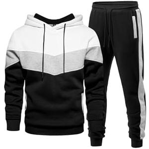Riskrole Men's Hoodie Tracksuit 2 Pieces Set Athletic Casual Hooded Sweatshirt and Joggers Set Sweatsuit Outfits XXXL
