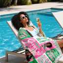 African Americans 21st Birthday Gifts for Her, 21 Year Old Birthday Gifts for Her Blanket 60"X 50", Pink Green 21st Birthday Gift for Women, Gift for 21 Old Year Black Sister Daughter Female