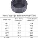 uxcell 1-1/4PT Pipe Fitting Cap, PVC Round Female Thread Hose Connector, for Garden and Outdoor Water Pipes End, Gray 6Pcs