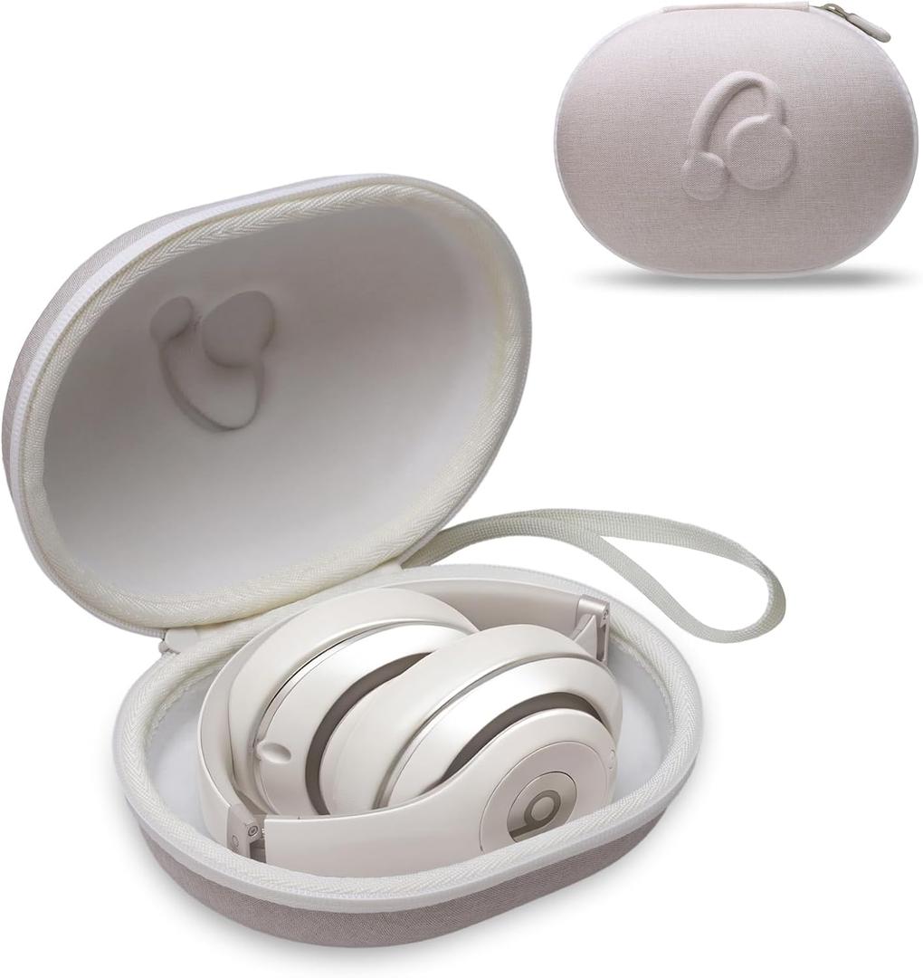 Headphones Carrying Case, Khaki | Compatible with Beats Studio Pro, Solo 4, Studio 3, Solo 3, Solo 2 Over-Ear Headphones