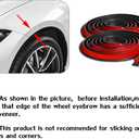 XmuxHai Universal Fender Flares,Car Wheel Arch Trim,Universal Car Wheel Fender Extension Moulding Flares Auto Tyre Eyebrow Trim Strip Stick Out Edge (Rubber Black)