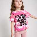 Birthday Girls Shirts for Kids 1-12 Year (Pink)