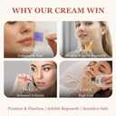 Facial Hair Removal Cream Kit for Women Face Sensitive Skin with Calm Cream, Painless Facial Depilatory Cream for Face Chin Lip Fuzz, 4 Mins Hair Remover At Home, 2.37 fl.oz w/Spatula