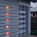 VEVOR Clear PVC Strip Curtain, 84 in Height x 38 in Width x 0.08 in Thickness, 6 PCS Walk in Freezer Cooler Curtain Strips, Thermal Insulating Plastic Door Strips for Warehouse, Freezer, Garage Doors