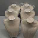 6 Pcs Necklace Display Stand Necklace Holder Jewelry Bust Display Stands for Selling Home Store Trade Shows Photography Props Retail(Flaxen,Linen)