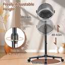 Hooded Hair Dryer, Professional Standing Hair Dryers Hooded with Time Setting, Touch Controls and 3 Temperature Settings, Sit Under Hair Dryer, Height Adjustable for Salon and Home Use