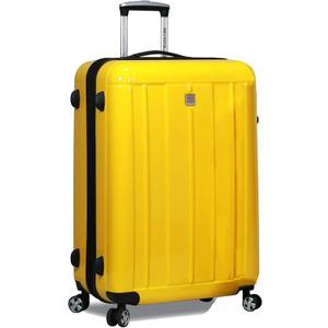 World Traveler Contour Hardside Expandable Spinner Luggage, Yellow, 28-inch