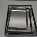 3 Pack Stainless Steel Baking Sheets - Non Stick Cookie Sheets & Pans for Oven, No Coating, Warp-Resistant & Dishwasher Safe, 9/12/16 Inch