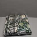 Dark Green Rug Machine Washable Rugs 3x5 Boho Area Rugs Floral Small Rug for Living Room,TPR 3x5 Non Slip Dark Green Rugs for Under Table Carpet for Laundry Room Kids Room Dining Room