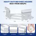 4Pcs Upgrade Bed Sheet Holders for Corners, Bed Sheet Grippers, Fitted Sheet Holders Keep Sheets Firm & Tight, Lock Sheet Holders, Heavy Duty Bed Sheet Clips, Fit All Mattress Easy Install