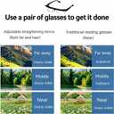 Reading Magnifier Glasses with Adjustable Magnification Non-Prescription Reading Aid for Books, Screens & Daily Tasks Lightweight, Unisex (1pcs)