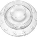 MOODKEY Bathtub Overflow Drain Cover, Clear Overflow Drain Cover Suction Cup with Bath Necessities for Women Bathtub Accessories for Deeper Bath Great Gifts for Mom