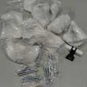 Lepatape 10 Pack Marble & Black Cabinet Knobs, 2 Inch Square Drawer Knobs for Kitchen & Dresser (Single Hole Knob)