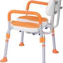 Adjustable Height Bath Chair with Aluminum Frame, Three-Dimensional Washing and Nursing Seat for Elderly and Disabled