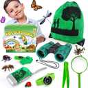 Kids Explorer Kit & Bug Catcher Kit, Camping Gear for Kids, Outdoor Exploration Set with Backpack & Binoculars, Ideal Outdoor Adventure Toys for Boys Girls 3-12 (Green)