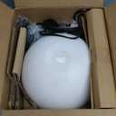 Floor Lamp, LED Standing Lamps with White Plastic Shade, Black Modern Torchiere Floor Lamp, Tall Lamps for Living Room Dorm, Bulb not Included