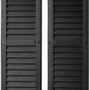 2 Pack, Louvered Shed Shutter or Playhouse Shutter Black 9" X 27"