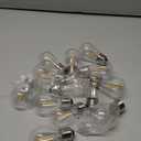 LED S14 Low Voltage (DC 3V) Replacement Bulbs with E26 Base for Outdoor Solar String Lights, 15 Pack, Clear