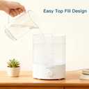 MegaWise 3.5L Cool Mist Humidifier  Whisper-Quiet Ultrasonic Vaporizer for Baby Nursery, Bedroom & Office | Top-Fill Design, Essential Oil Diffuser, Easy to Clean, 7-Color Night Light, Auto Shut-Off