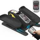 Under Desk Elliptical Machine, Electric Elliptical Exerciser for Senior, Quiet & Small Electric Seated Pedal Exerciser for Home with Display Monitor, Remote Control & 12 Adjustable Speeds, Black