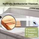 Titanium Cutting Boards For Kitchen, 100% Pure Cut Titanium Cutting Board, Food Grade Quality, Double-sided non-toxic, Easy To Clean, Dishwasher Safe And Will Not Absorb Odors(14L*10W)