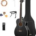 Donner 3/4 Acoustic Electric Guitar 36'' with Built-in Pickup & Tuner
