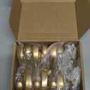 PEOIAOY 6 Pack Coat Hooks Wall Mount Heavy Duty Utility Retro Double Hooks for Hanging Coats,Hat, Towel, Key, Robe, Scarf, Bag, Cap (Gold)