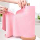 KitchLife Microfiber Cleaning Cloth Roll - Tear-Away Reusable Microfiber Paper Towels, Lint-Free, Washable, 20 Sheets for Kitchen, Car, Dishes, and Sensitive Surfaces (Pink) (9.8 x 9.8 Inches - 1 Roll)