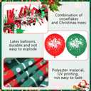 29 Pcs Christmas Golf Cart Decoration Kit with Semicircular Flag Red Green Snowflake? Paper Fans Balloon Ribbon and Tape for Christmas Parades, Parties & Home Decor