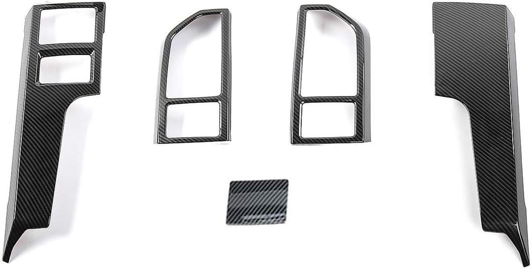 Keptrim for F150 ABS Carbon Fiber Central Console Air Conditioner Panel Trim for 2015 2016 2017 2018 2019 2020 Ford F150, 5pcs