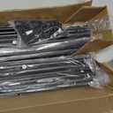 MAYOLIAH 6 Panel Folding Privacy Screen 9ft Wide, 6ft Tall Partition Room Divider Portable Office Walls Dividers, Black