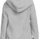 TBONTB Hoodies for Women Fuzzy Oversized Sweatshirt Zip Up Fleece Pullover Fluffy Sherpa with Pockets (Gray)