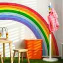 Rainbow Wall Decals - Large Watercolor Rainbow Wall Decor Stickers for Kids' Room, Peel and Stick Half Art Murals for Girls' Room/Bedroom