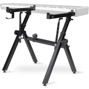 Halostand Universal Keyboard Stand, Z-style Heavy-Duty Piano Stand, Adjustable and Portable Piano Keyboard Stand for 61 and 88 Keys, Piano Stand for 88 Keyboard, Rolling Keyboard Stand
