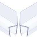 AmazerBath Shower Door Side Seal Strip (Set of 2), Frameless Glass Shower Door Seal Strip - Suitable for 3/8 Inch Glass, 78 inch