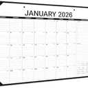 2026 Desk Calendar - Large Desk Calendar 2026, Jan. 2026 - Dec. 2026, 22" x 17", 2026 Calendar, 4 Corner Protectors, 2 Hanging Holes, Holidays, Julian Dates, TO-DO & Notes Section