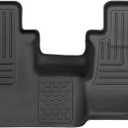 Husky Liners Weatherbeater Floor Mats | Fits 2014-2019 Ford Transit Connect Mini Passenger Van w/Long Wheel Base and 2nd Row Bench Seats | 2nd Row, 1-pc Black - 19691