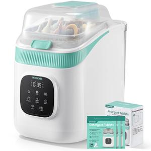 Baby Bottle Washer, Bottle Washer Pro, Sterilizer & Dryer,Baby Bottle Washer for Bottles, Pump Parts & Baby Essentials, Fast 19/49min Wash Cycles with 90 Detergent Tablets - Effortless, Time-Saving
